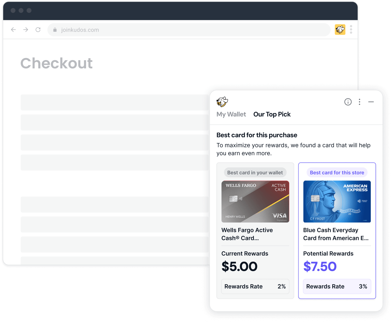 Kudos put your cards to work earn more rewards